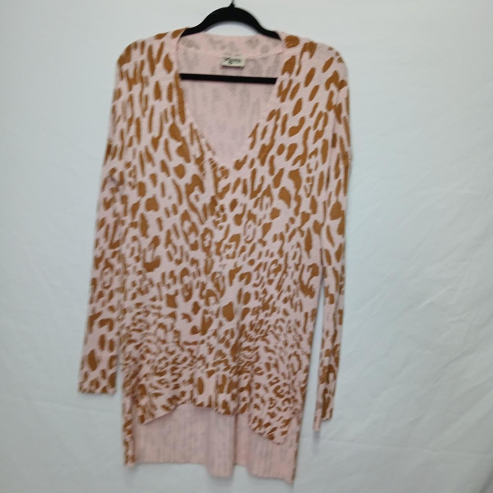 Show Me Your Mumu XS cliffside sweater pink leopard oversized chic cottagecore